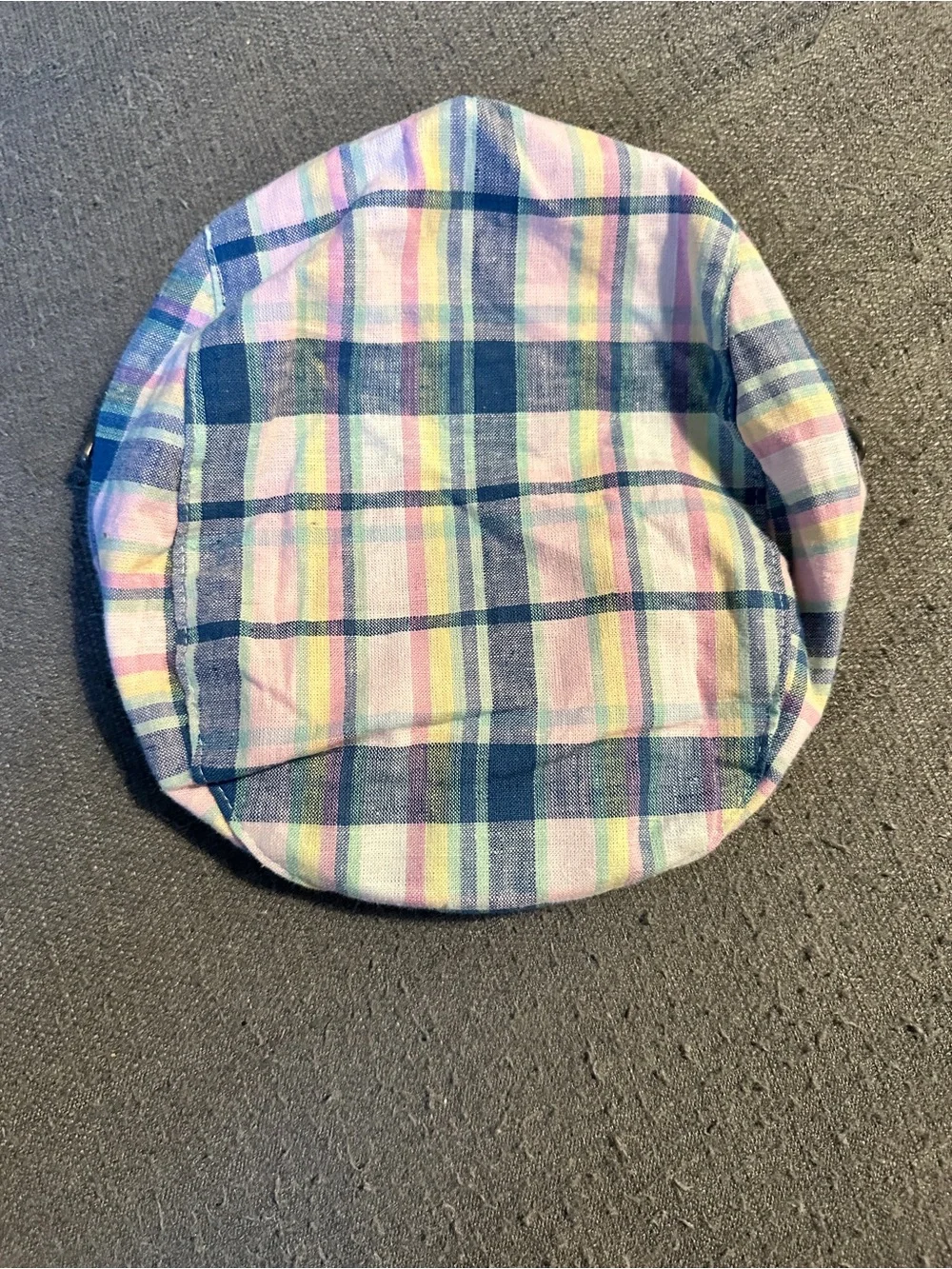 Janie and Jack Pastel Plaid Kids Hat in Blue, Pink, Yellow